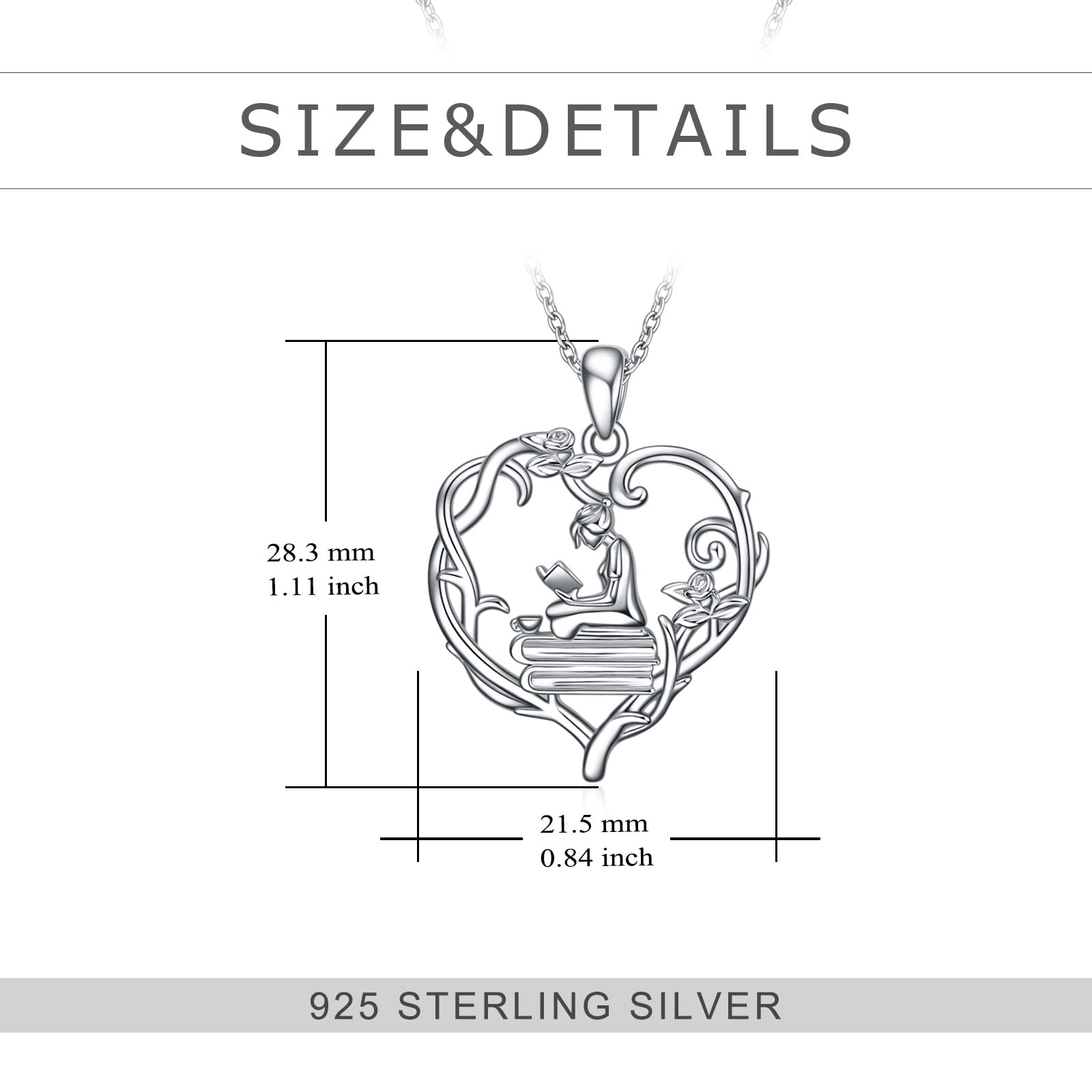 YFN Collana con ciondolo a forma di flauto da ballo in argento Sterling 925, regalo di laurea, gioiello per ragazze e studenti di chimica musicale