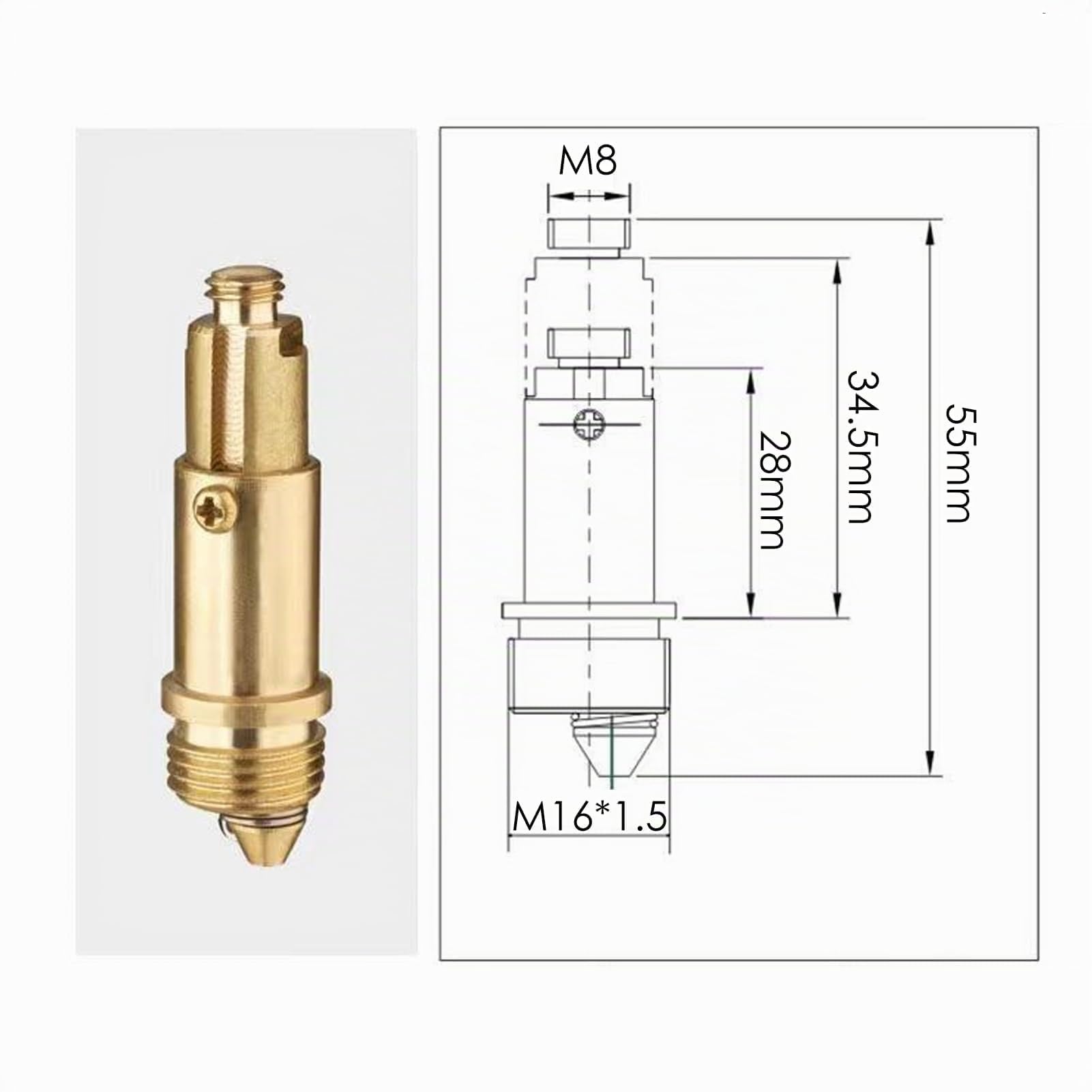 2 Piezas latón de Recambio para desagüe de Lavabo,tapon Lavabo Click clack,Tornillo de Tapón con Mecanismo de Resorte para Fregadero,Repuesto Lavabo y Bañera