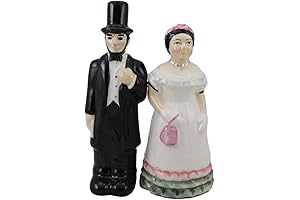 Ebros Gift Patriotic American Abraham Lincoln and Mary in Formal Presidential Ceramic...