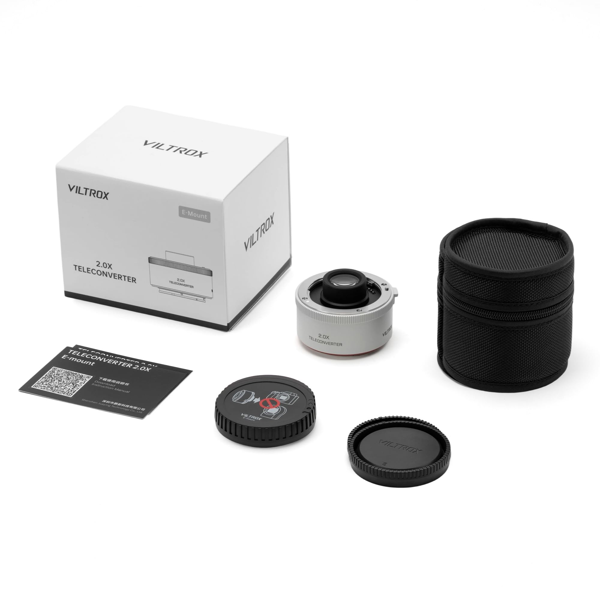 VILTROX 2X Telekonverter für Sony, Autofokus-Telekonverter für Sony FE-Objektive 70-200gmii 70-200gii 100-400gm 200-600g 400F28gm 300F28gm Viltrox 135mm F1.8 LAB FE,(TC-2.0X)