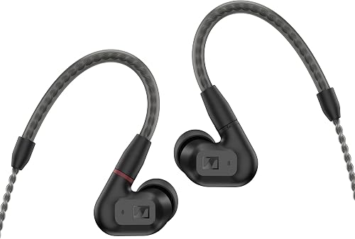 Sennheiser Cuffie stereo con cavo per audiofili IE 200 - Cuffie in-ear con cavo ad alta fedeltà, suono chiaro e fedele e bassi di grande impatto - Nero