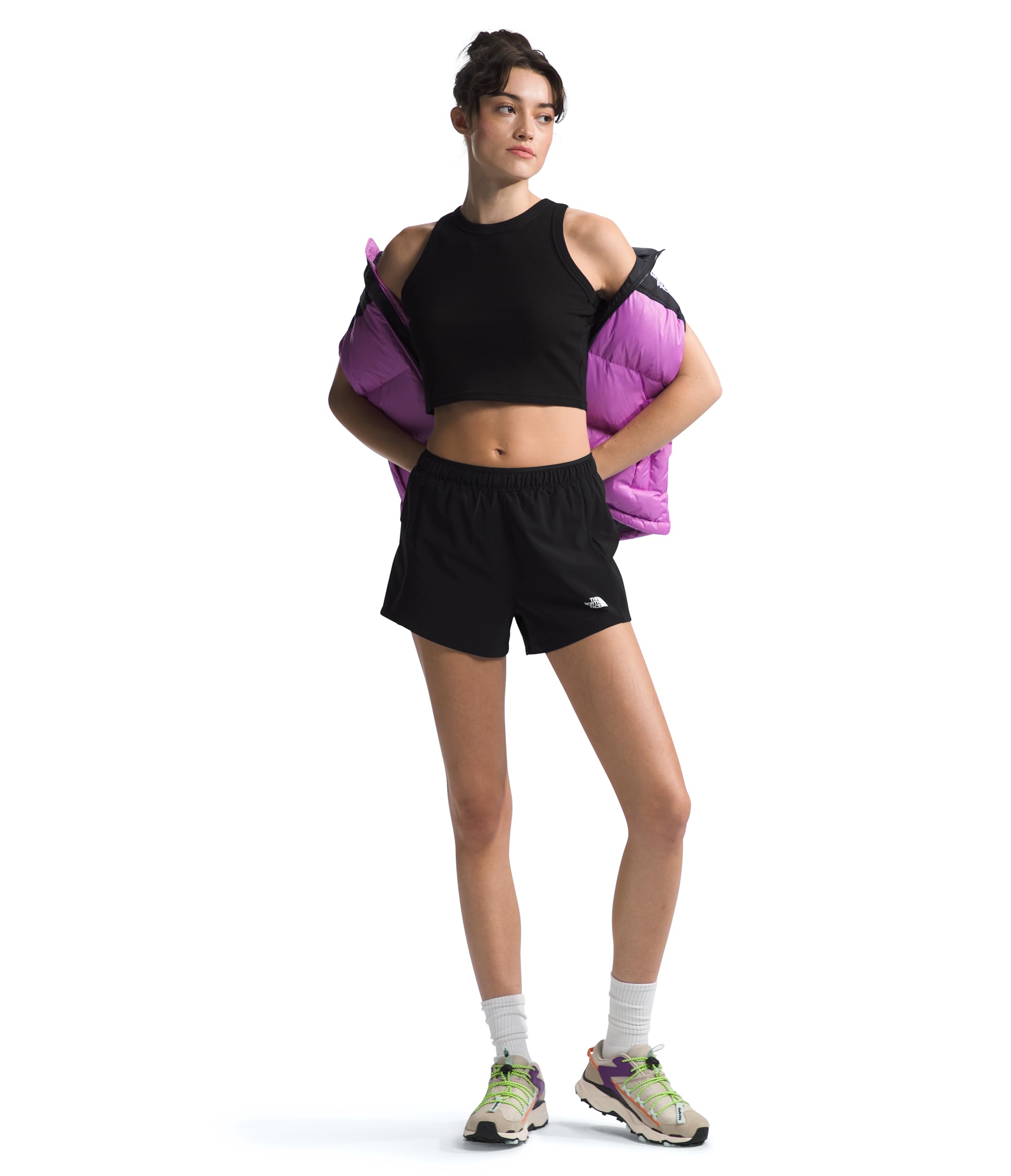 THE NORTH FACE Women's Wander Short 2.0, TNF Black, Small Regular