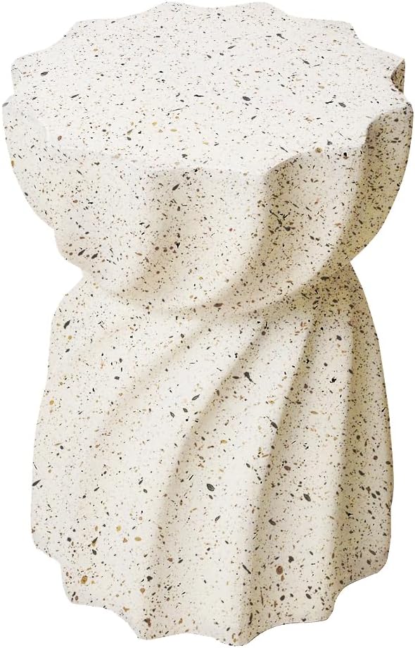 Side Table Pub Bar Round Table Modern Sofa Side End Table Coffee Tray Side Desk for Couch Living Room Bedroom Slate Table