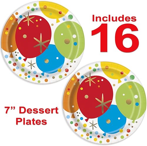 Miniatura 2 de Lobyn Value Packs Platos y servilletas de postre dorados Glitzy - Elegante diseño de lámina dorada - Platos desechables de 7 pulgadas, 16 unidades y