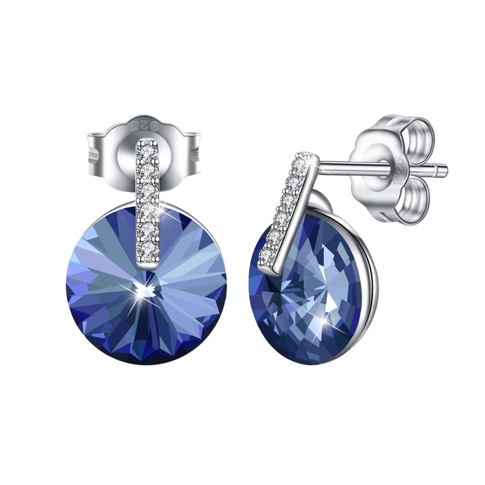 Boucles d'oreilles en argent sterling et zircon violet à offrir