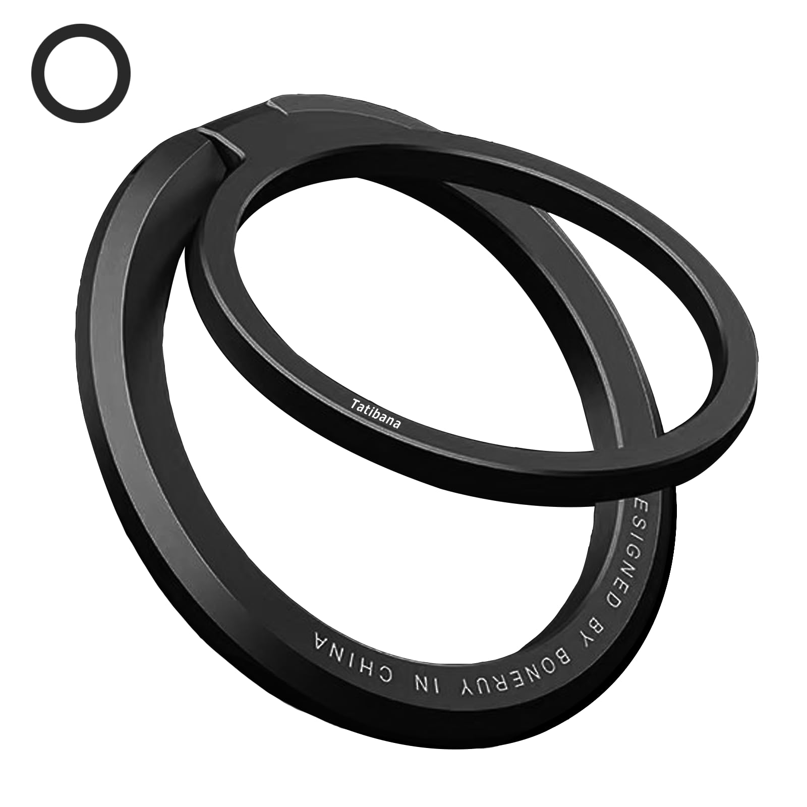 360度回転式 スマホリング : マグネット式 携帯電話 ホルダー リング マグセーフ バンカーリング 角度調整 スタンド機能 磁気増強 メタルリング付き 取り外し Magnetic Phone Grip iPhone 2023 iPhone 15 15 Plus 15 pro 15 pro max iphone 14/13/12 Android に対応 （ブラック） (black-01)