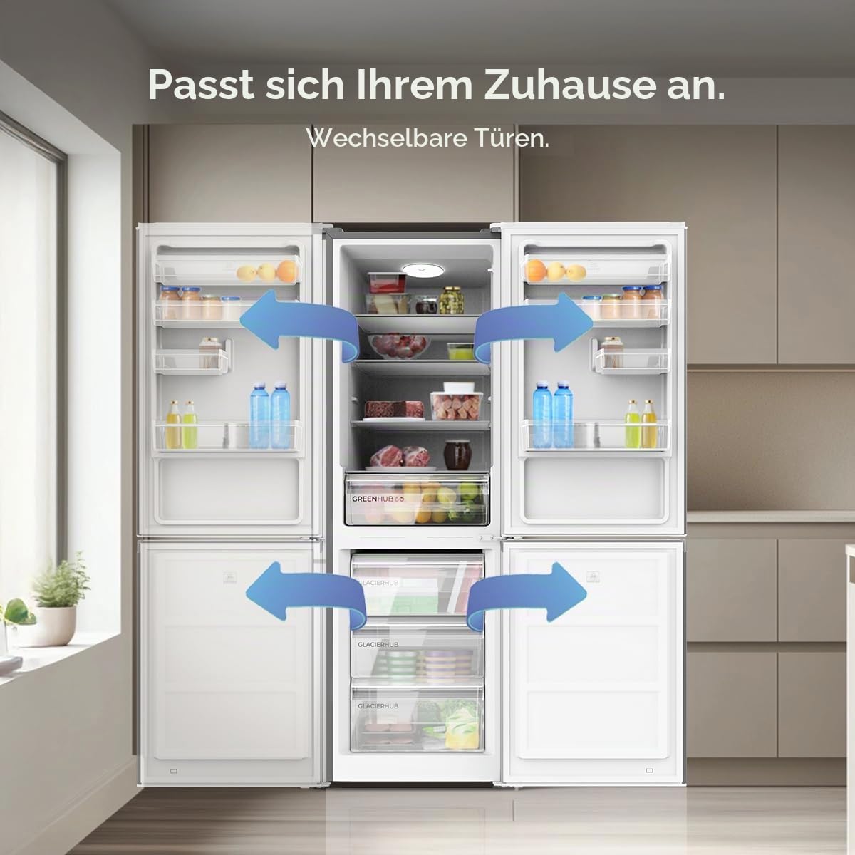 Cecotec Kühl-Gefrier-Kombination 2 Türen Bolero CoolMarket Combi 296 DF Dark E – Bild 7