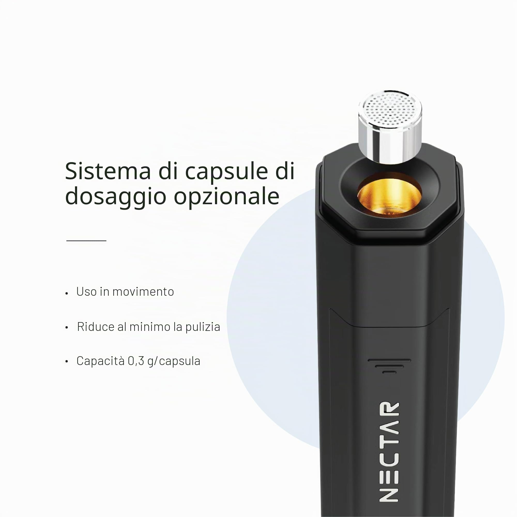 Nectar Hex Vaporizzatore Erba 2-in-1 | Kit Base + 2 Anni di Garanzia | Forno in Oro 24 carati, Ricarica Rapida, Riscaldamento Ibrido, Flusso D'aria Regolabile + 60 Minuti di Utilizzo