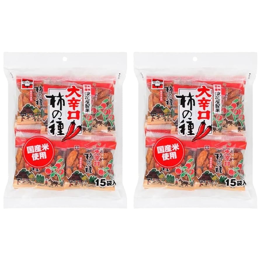 【柿の種】 Amazon.co.jp: 元祖 浪花屋 大辛口柿の種 徳用袋（16g×14袋 )×2