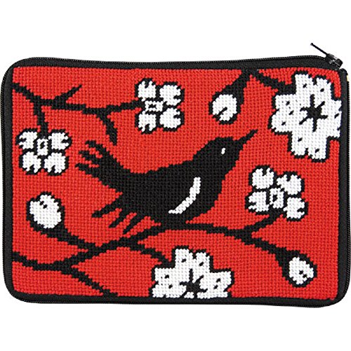 Stitch & Zip Needlepoint Purse Cosmetic Case Kit - SZ595 Blackbird