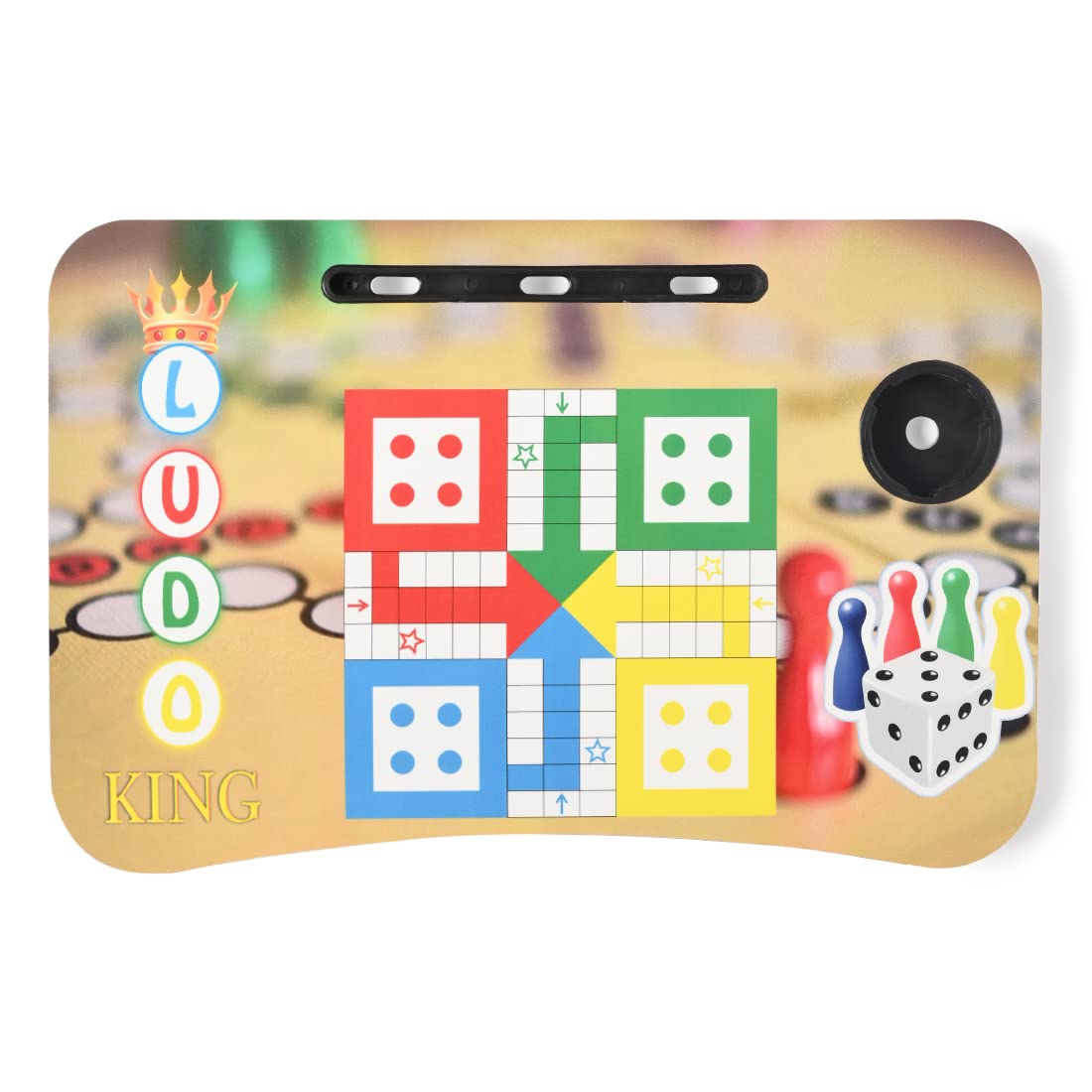 Savya Home MultiPurpose Portable Laptop Table, Foldable Wooden Desk