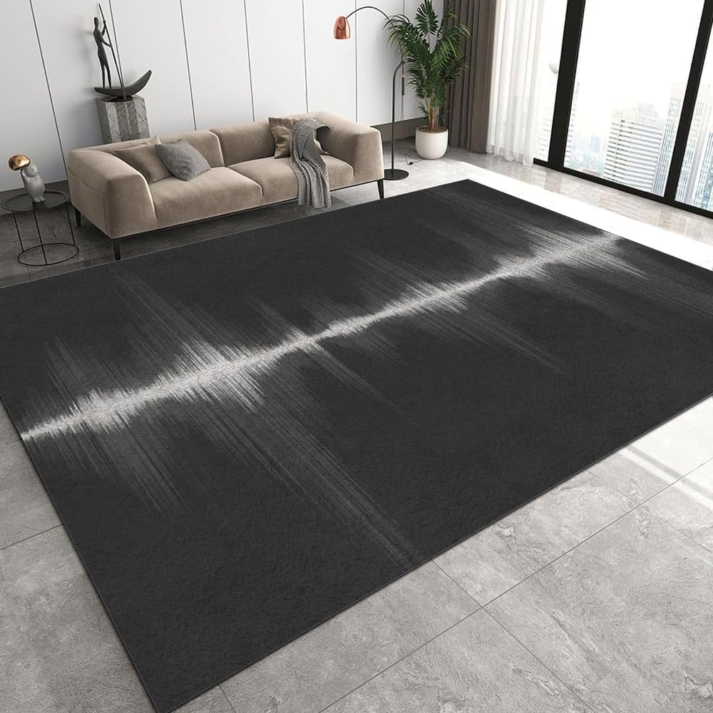 Tapis imprimé salon moderne 120x160cm texture abstraite avec support sécurisé