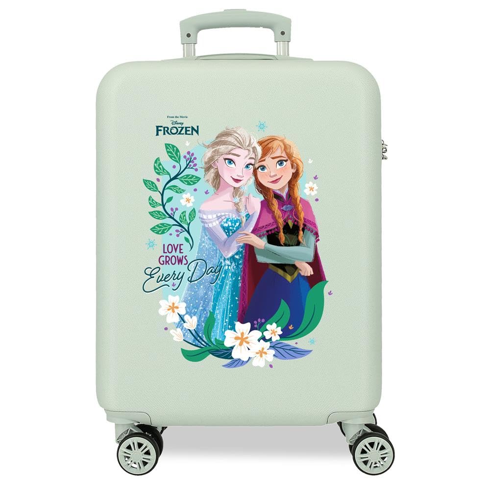 Joumma Disney Frozen Ice Dreams Walizka kabinowa Miętowa 38 x 55 x 20 cm Twardy ABS Zamek szyfrowy z boku 34 L 2,6 kg 4 Podwójne koła Bagaż podręczny