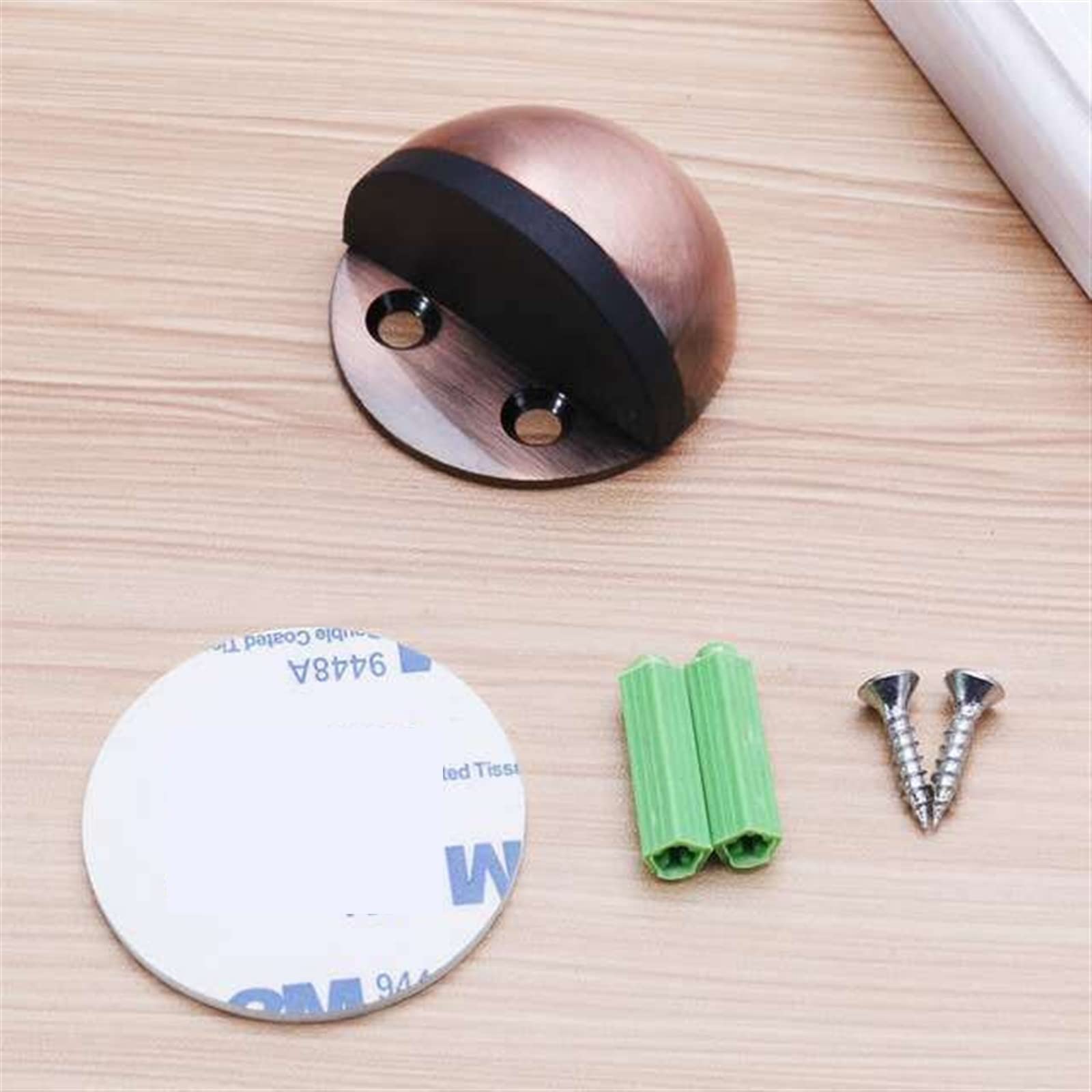 Topes de puerta dobles sin perforaciones AHLOKI parachoques de suelo silencioso