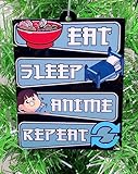Anime Christmas Ornament - Eat, Sleep, Anime, Repeat (A88)