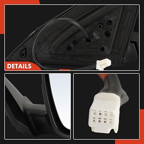 Miniatura 6 de A-Premium Espejo eléctrico para puerta del lado del pasajero compatible con Nissan Altima 2019 2020 2021 2022 2023 – Espejo retrovisor exterior