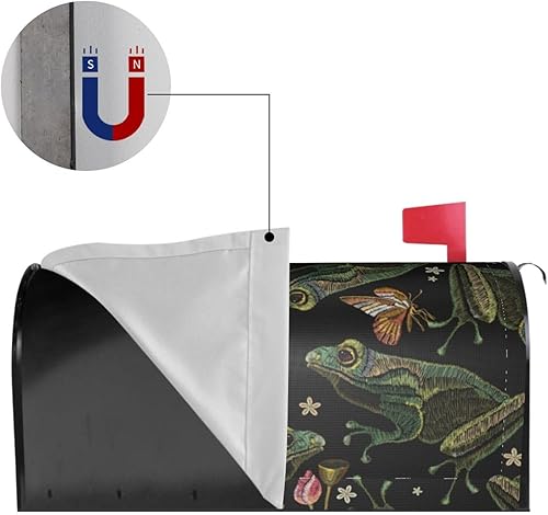 Miniatura 36 de Funda magnética impermeable para buzón de buzón de flores rústicas, pájaros y mariposas, decoración de buzón de 21 x 18 pulgadas Flores Rústicas