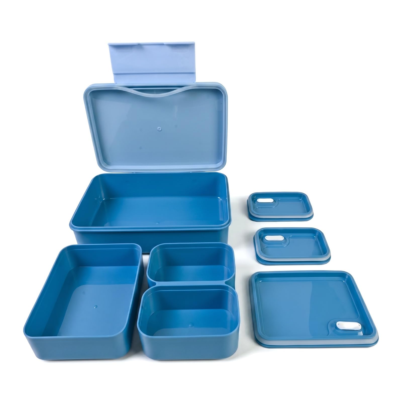 Pudełko na lunch Bento, pudełko na lunch z przegrodami, szczelne pudełko na lunch dla dzieci i dorosłych, pojemnik na lunch do pracy i szkoły z kubkiem, przenośne pudełko na lunch