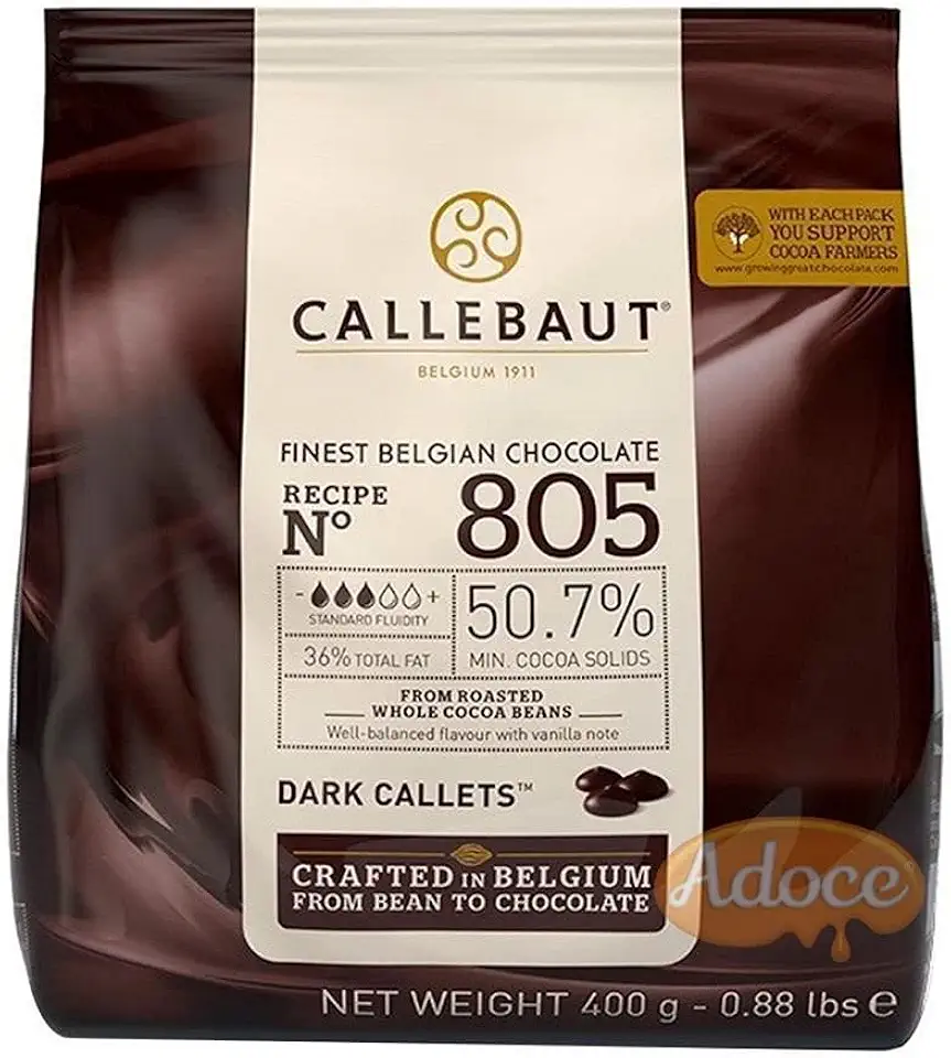 Gotas de Chocolate Meio Amargo 50,7% Cacau 805 400g - Callebaut