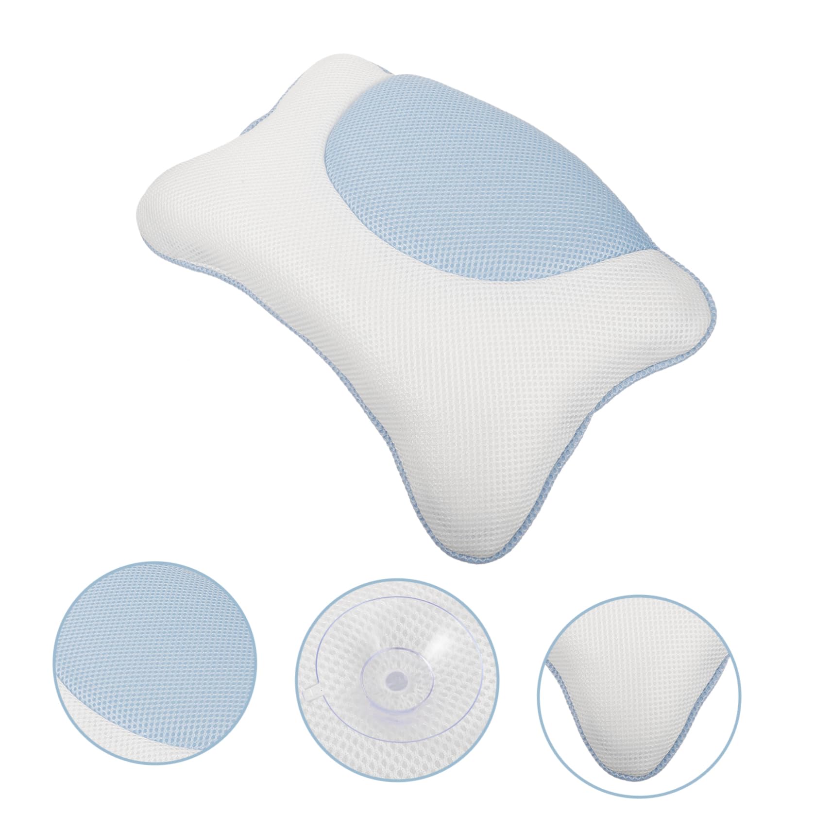 Cuscino Bagno con Ventose Antiscivolo Poggiatesta per Bagno e Spa e Idromassaggio