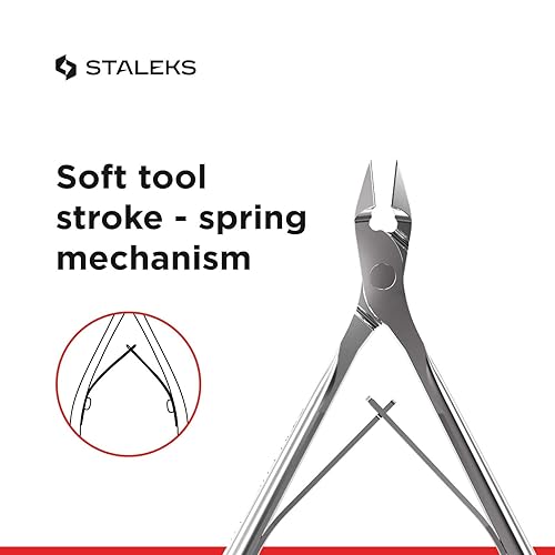 Miniatura 5 de Staleks CLASSIC 10 Pinzas para cutículas, cuchillas de 0.433 in, acero inoxidable, agarre cómodo, para manicura y pedicura en casa