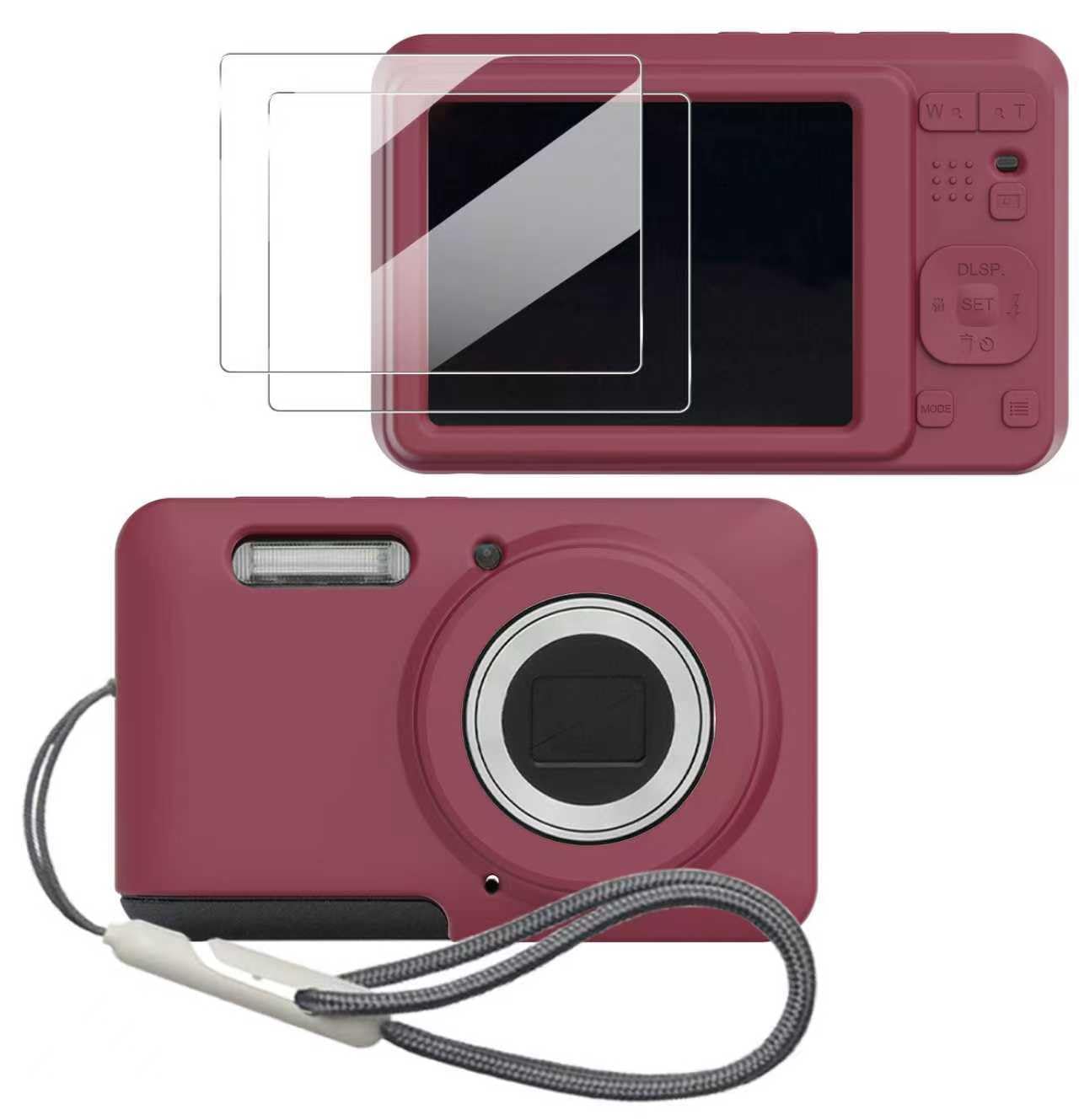 Case for Kodak PIXPRO FZ55 Case, Soft Silicone for Kodak PIXPRO FZ55 - Anti-Scratch Slim Fit Lightweight Protective - Red