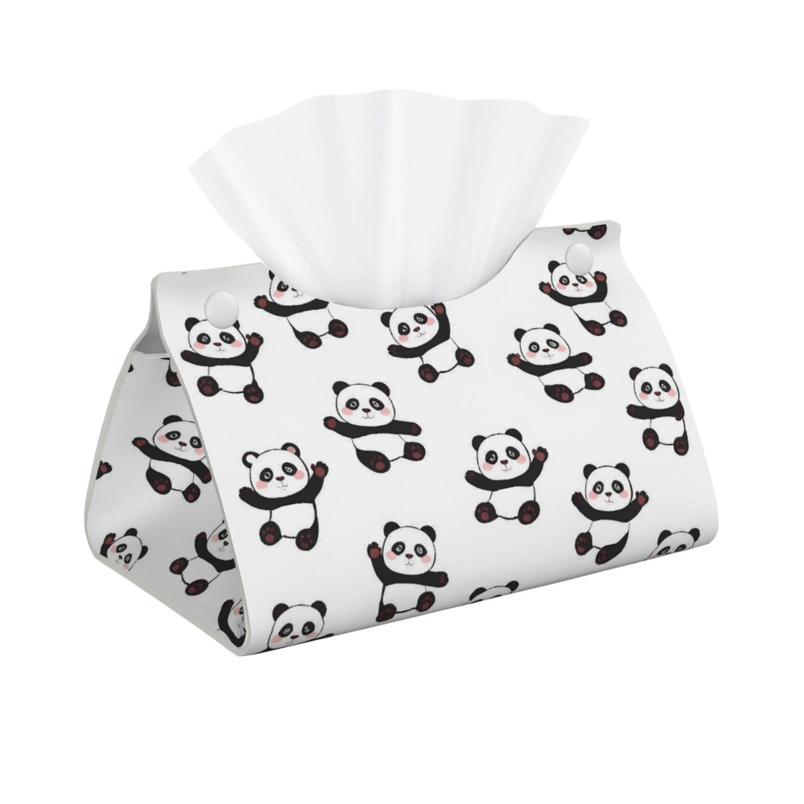 Cute Cartoon Pandas Long Tissue Box Cover Holder Home Decor Aesthetic 7.87'' x 5.12'' x 0.98''