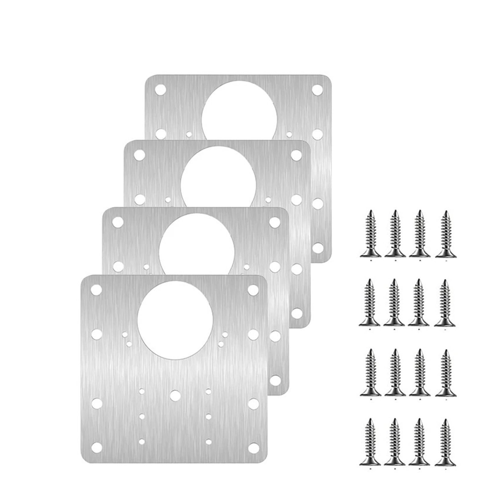 Meytxoa 4Pcs A Hinge Repair Plate Cabinet Hinge Repair Plate Kit Kitchen Cupboard Door Mounting With Holes Flat Fixing Brace Brackets Household Tools