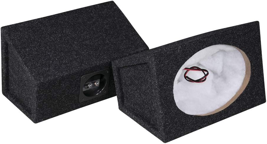 Atrend Pro Audio Tuned Speaker Enclosures Set of 2 (6 x 9 Inch) High-Grade 5/8 Inch MDF Reduces Rattles and Improves Sound Quality - Nickel Finish Speaker Terminals 18 Gauge Audio Cables : Electronics