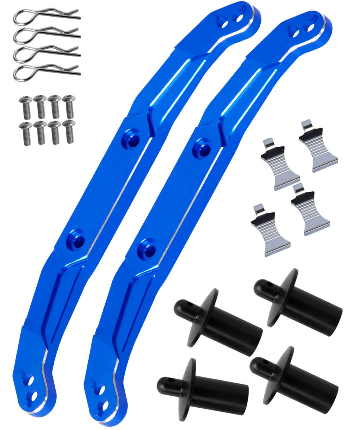 RCMYou Alloy Body Mount Upgrades Part for 1/10 Slash 4x4/Slash 4x4 VXL,Body Mount Hops Up,Navy Blue