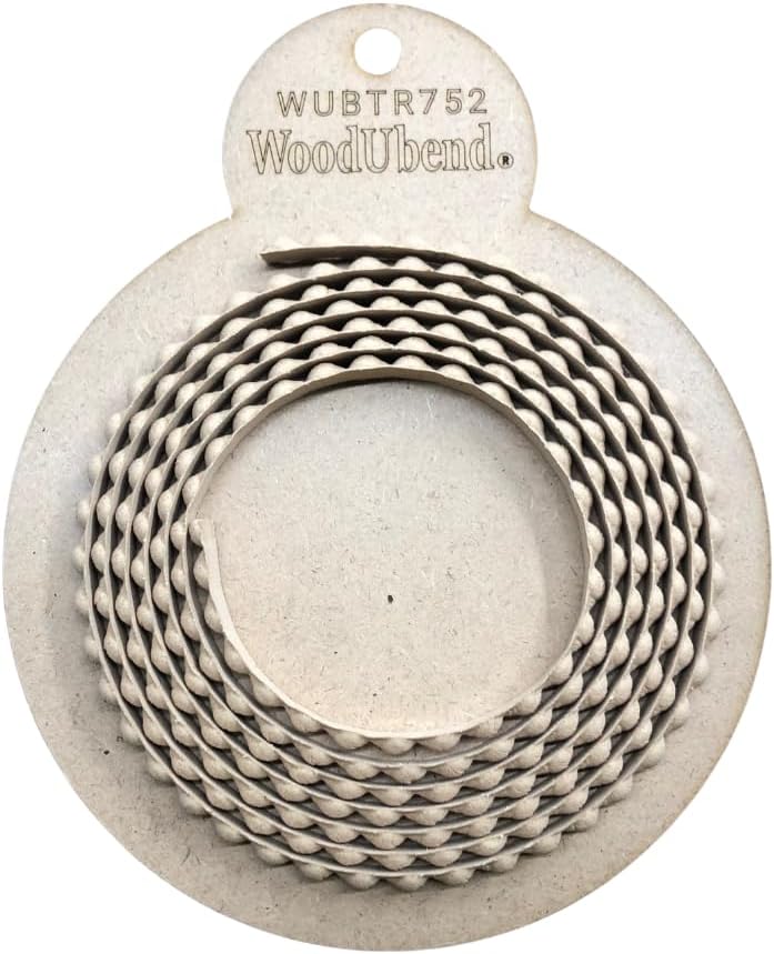 WoodUBend TR752 Pack of Two 215x0.8cm Renaissance Bead Trims Heat Bendable & Flexible Wood Trims - DIY Craft, Furniture & Home Decor - Easy to Apply & Paint - Versatile, Reusable & Durable