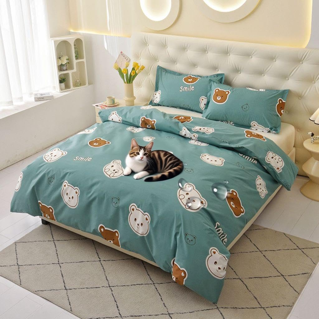 Waterproof Duvet Protector - Incontinence Protection Cover- Blocks Urine, Odours & Allergens for Elderly Care, Children & Pets (I, Single)