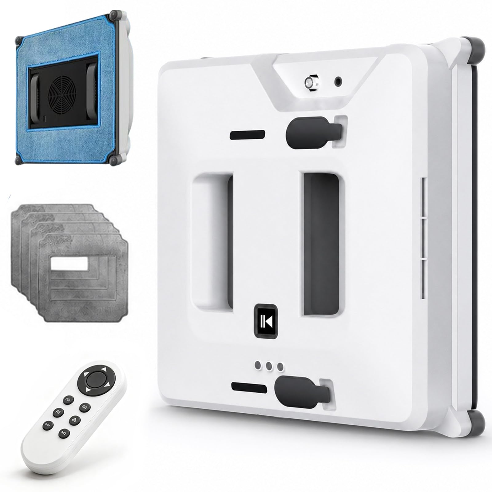 Robot Limpiador de Ventanas, Robot Automático para Limpiar Cristales con Succión de 2800 Pa, 2 Boquillas de Pulverización, 3 Modos, para Ventanas Altas, Azulejos y Puertas de Cristal