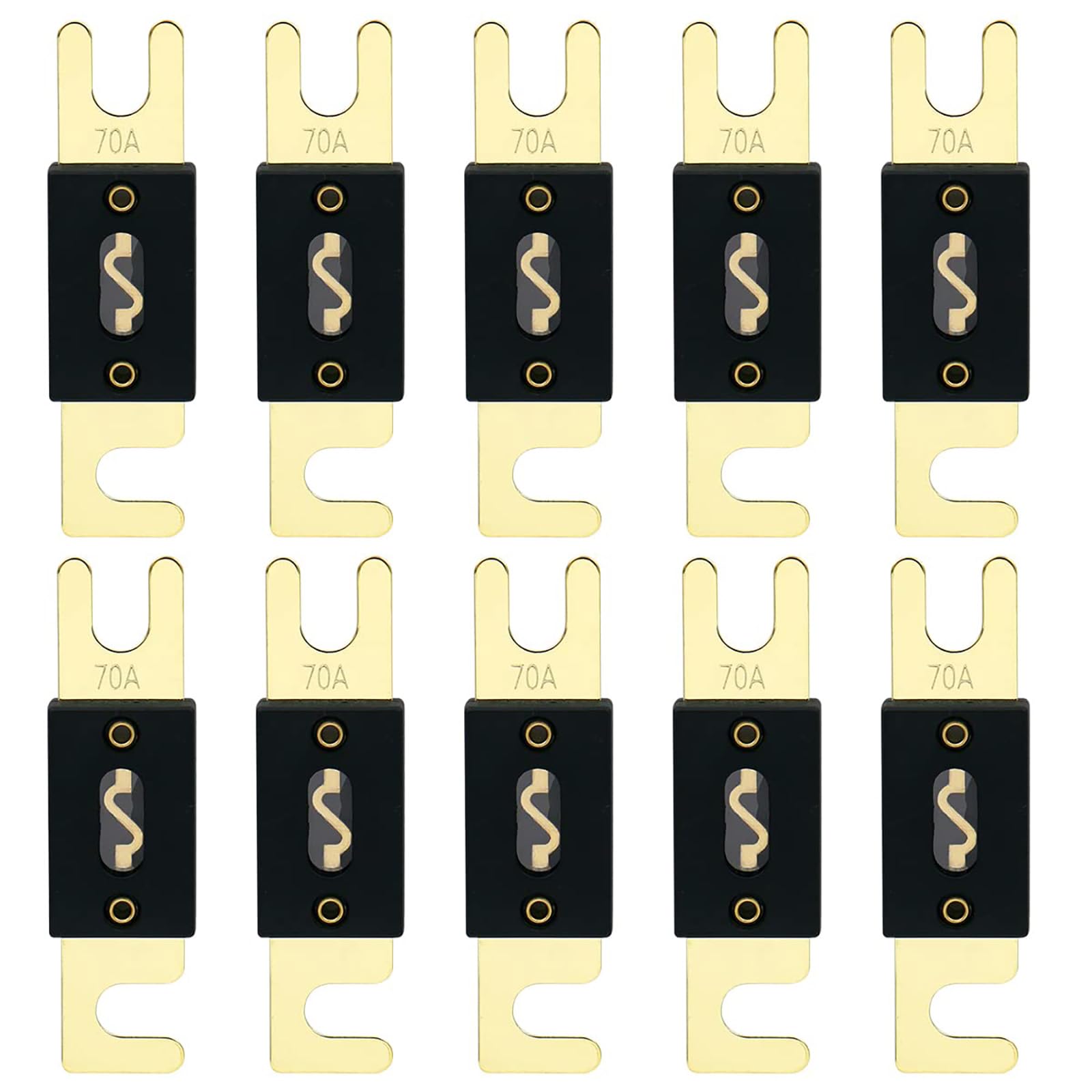 Baomain 3-Pack 40A ANL Fuse Bulk Value Pack with Gold-Plated Terminals for Car Audio, Amplifier, Truck, Boat, RV - 12V/24V Circuit Protection — view 25