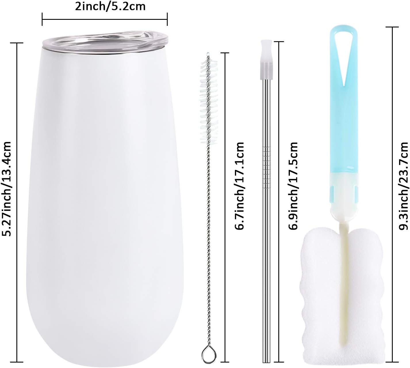 Lifecapido 6 Pack Stemless Double Insulated Champagne Flute Tumbler with Lid, 6 Oz Unbreakable Reusable Cocktail Champagne Toasting Glasses, Good Gift for Friends Family Christmas Birthday, White - Image 7