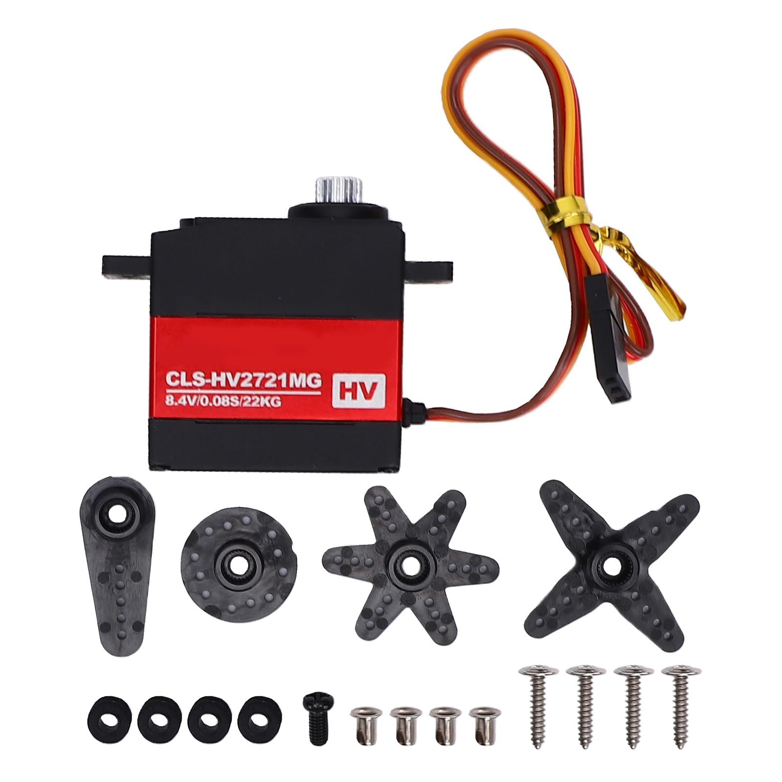 Generic Servo RC Digital con Engranaje de Metal de Alto par para Robótica y Modelo de Coche RC, Motor sin Núcleo a Prueba de Lluvia, No Programable para Aviones de Brazo, 1,21 X 0,66 X 1,28 Pulgadas