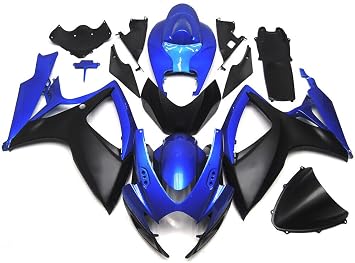 Blue Black ABS Plastic Complete Fairings Fit For Suzuki 2006 2007 GSXR600 GSXR750 K6 06 07 GSXR 600 GSXR 750 GSX-R600 GSX-R750 Injection Mold Motorcycle Bodywork Body Kit
