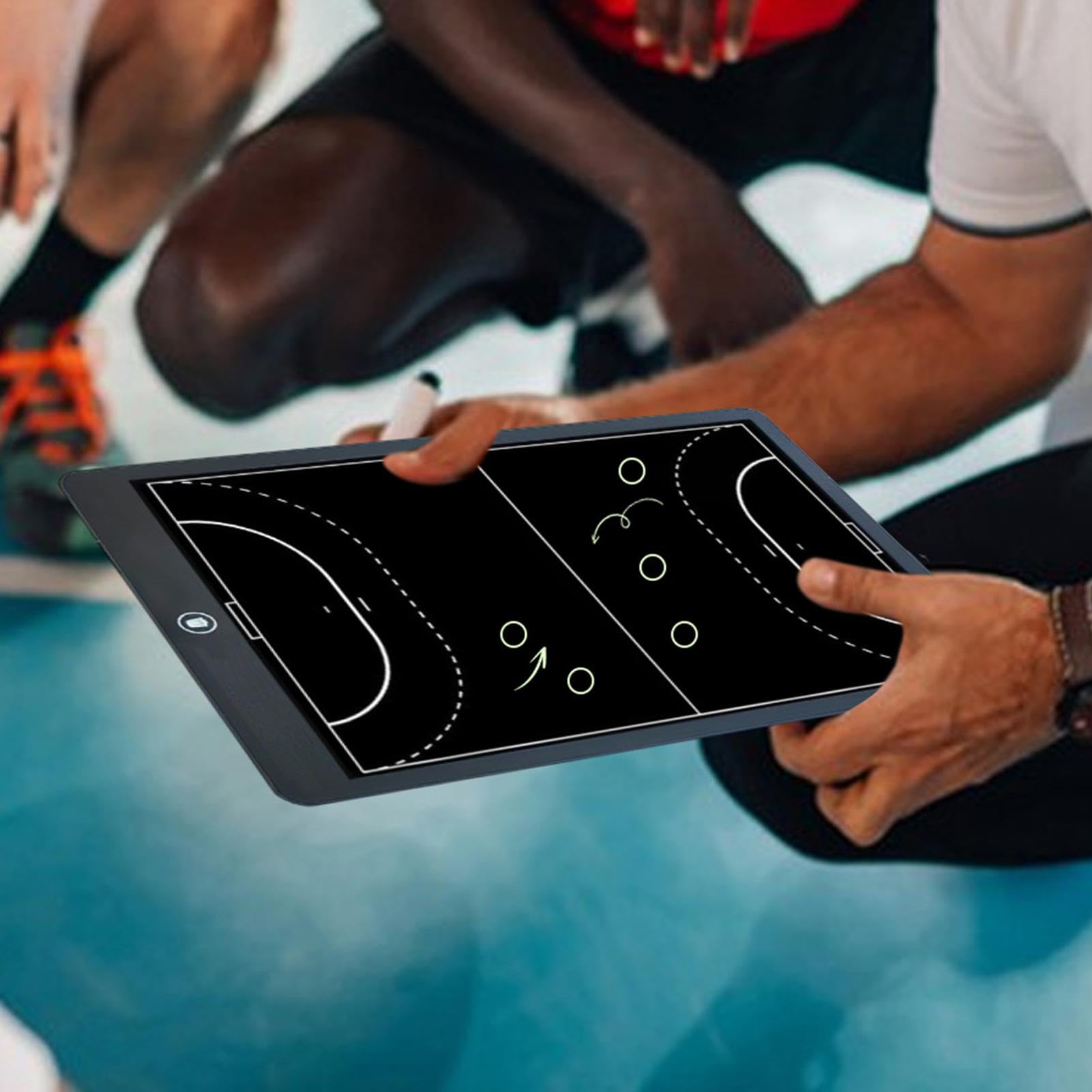 Tablette de dessin LCD | Tableau tactique de handball de 40,6 cm – Bloc d'écriture LCD sans papier – Équipement d'entraînement à l'eau – Tablette d'écriture LCD pour handball, stratégie