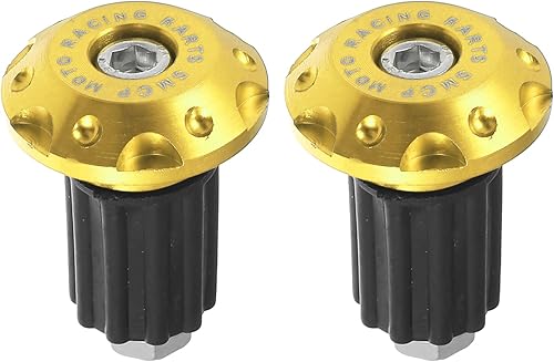 Miniatura 7 de X AUTOHAUX 1 par 78 "0.866 in motocicleta mano apretones manillar final deslizante tapas tapones aleación de aluminio negro