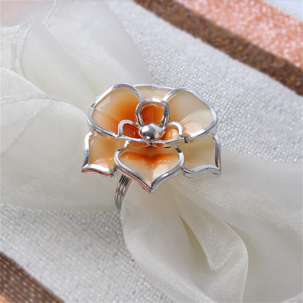 10 pièces Boucle de Serviette Anneau de Serviette Mariage Banquet Bar KTV Bouche Anneau en Tissu Anneau de Serviette (A Taille Unique)