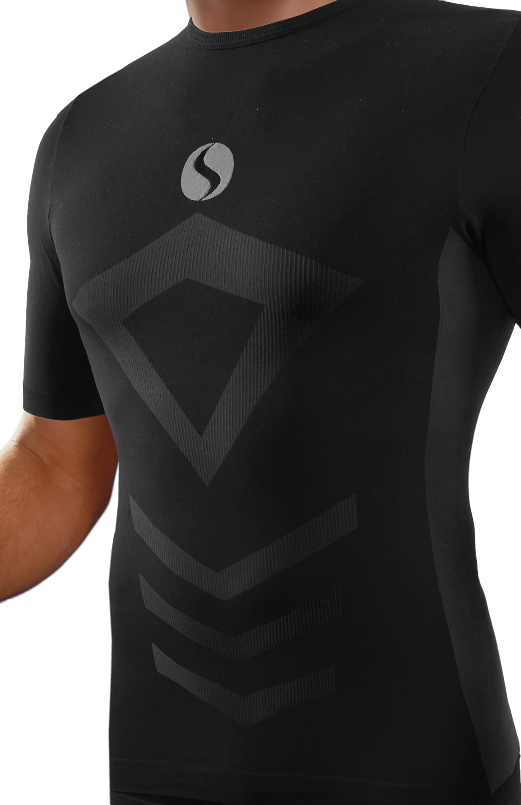 sesto senso sous-vêtement de Sport thermoactif pour Homme T-Shirt de Compression à Manches Courtes