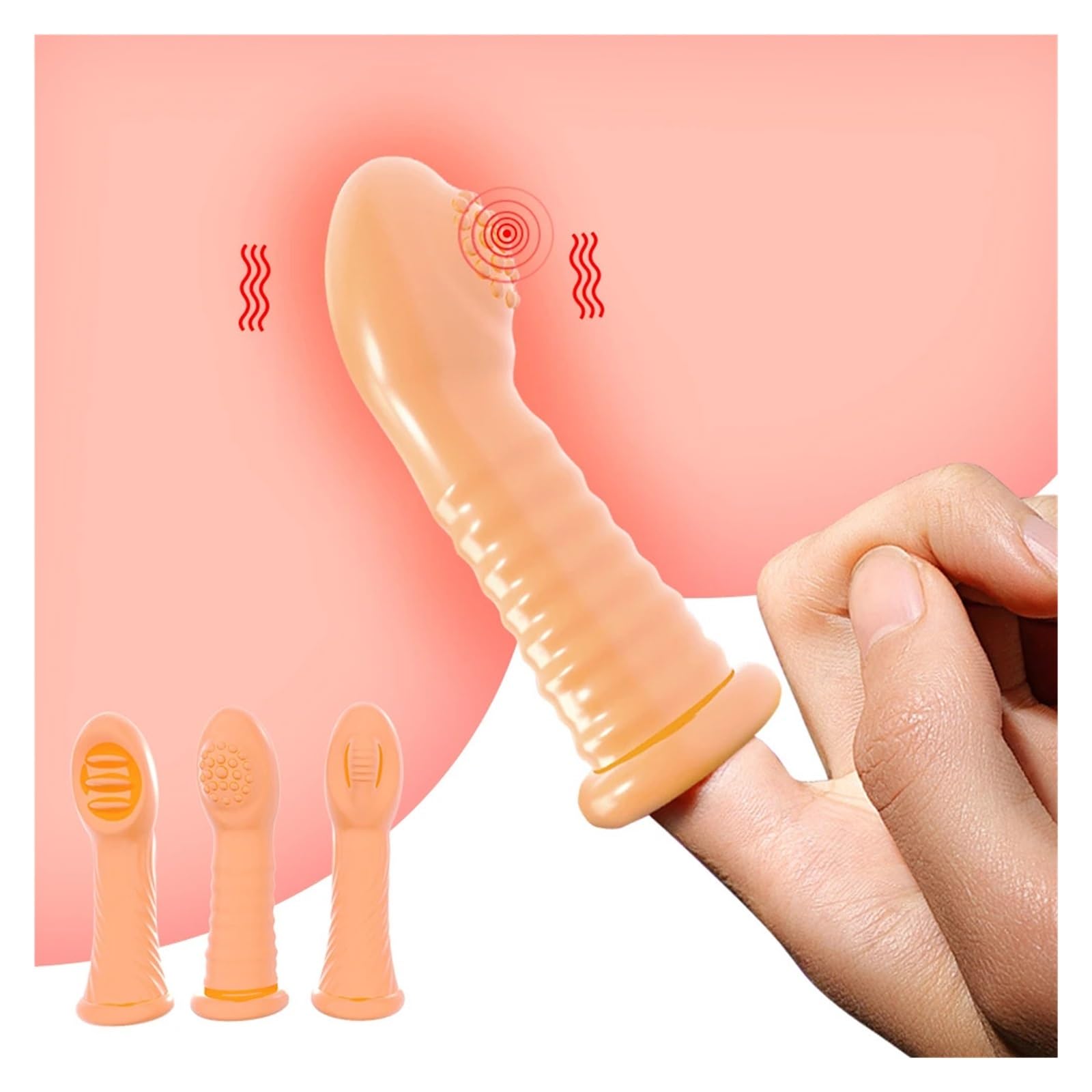 Vibratori for dita Orgasmo Punto G Clitoride Massaggio vaginale Stimolatore Masturbatore Manicotto vibrante for dito Giocattolo del sesso for le donne(03)