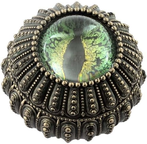 US 4.13 Inch Sea Urchin Dragon Eye Decorative Trinket Box, Bronze Color