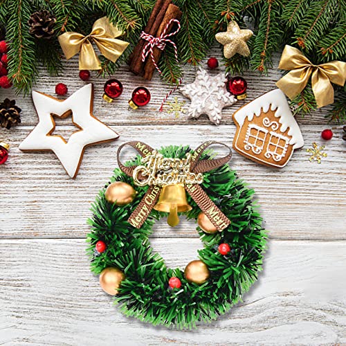 2 Stück 6cm Mini Weihnachtsschmuck Kranz, Miniatur Weihnachtskranz, Puppenstube Weihnachten Kranz Ornamente für… – Bild 7