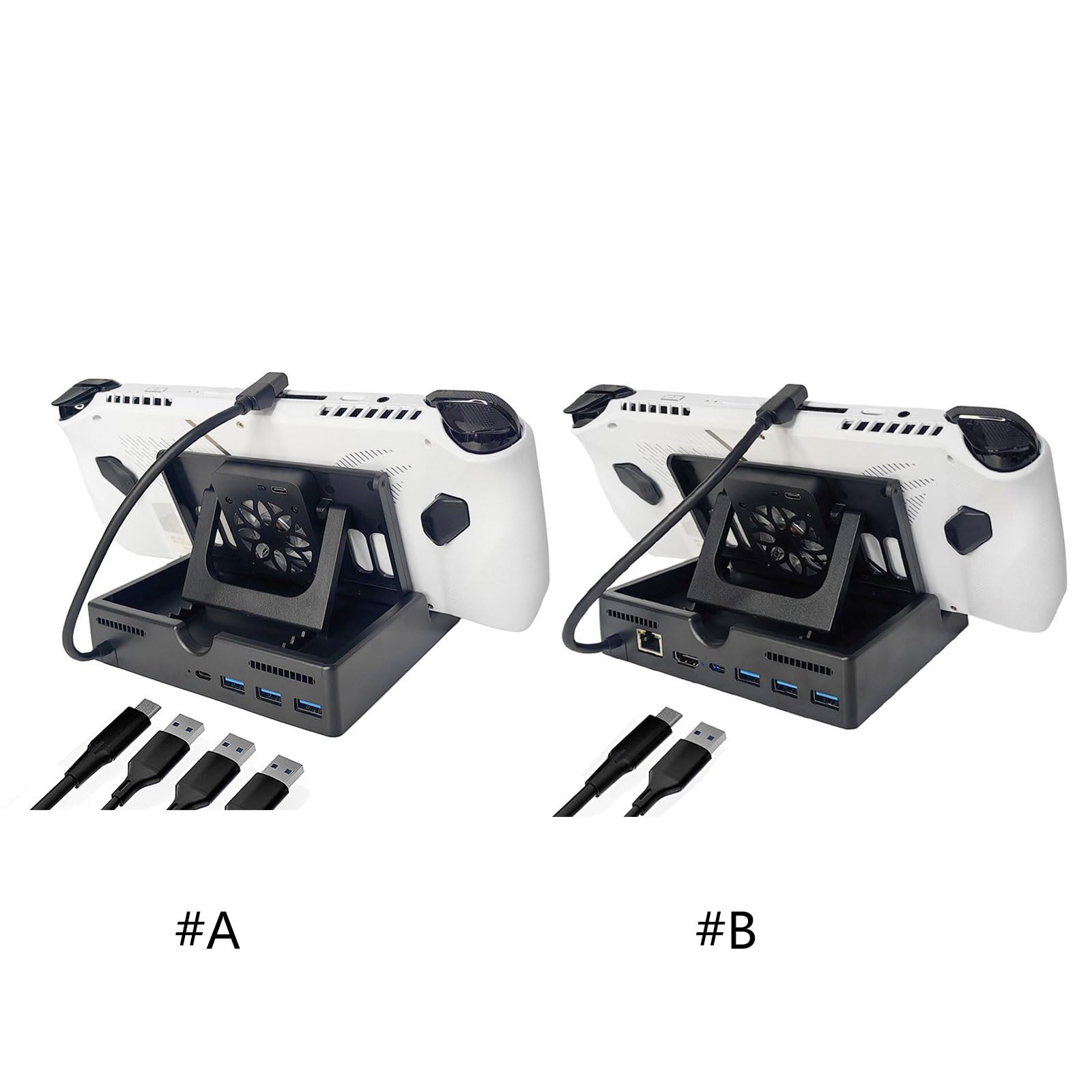 Hub di raffreddamento Adattatore 6 in 1/4 in 1 Dock Station versatile per console di gioco RogAlly PD60W Docking Station ventola di raffreddamento veloce per RogAlly