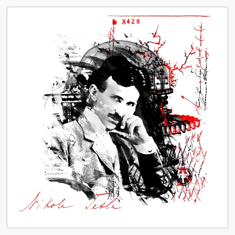 Magnet Nikola Tesla Magnetic Vinyl Sticker 5″