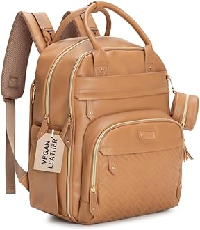 BabbleRoo Diaper Bag Backpack, Baby Nappy Changing Bags Multifunction Waterproof Travel Back Pack