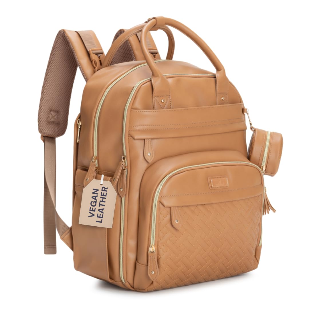 BabbleRoo Diaper Bag Backpack, Baby Nappy Changing Bags Multifunction Waterproof Travel Back Pack