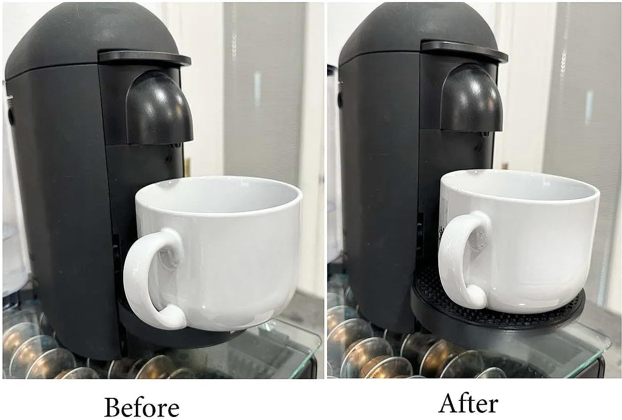 Drip Tray Replacement for Nespresso Vertuo Plus – Affordable Exact Fit, Seamless Compatibility, Stable & Leak-Free (Black)