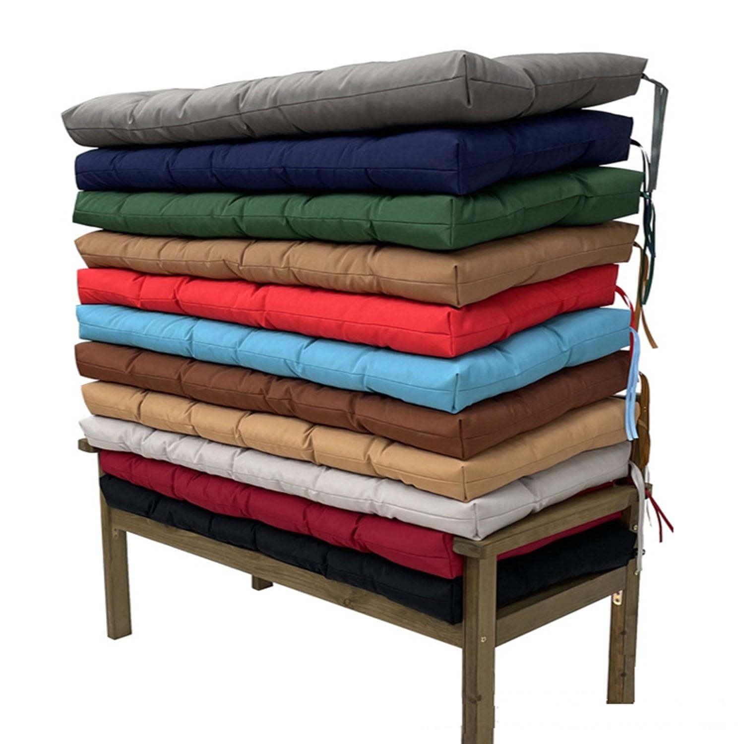 Cuscino Impermeabile per Panca da Giardino, 130 X 50 Cm, con Cinghie Antiscivolo, Ideale per Panchine Interne ed Esterne, Sedie A Dondolo e Sedie A Dondolo(Suit 3)